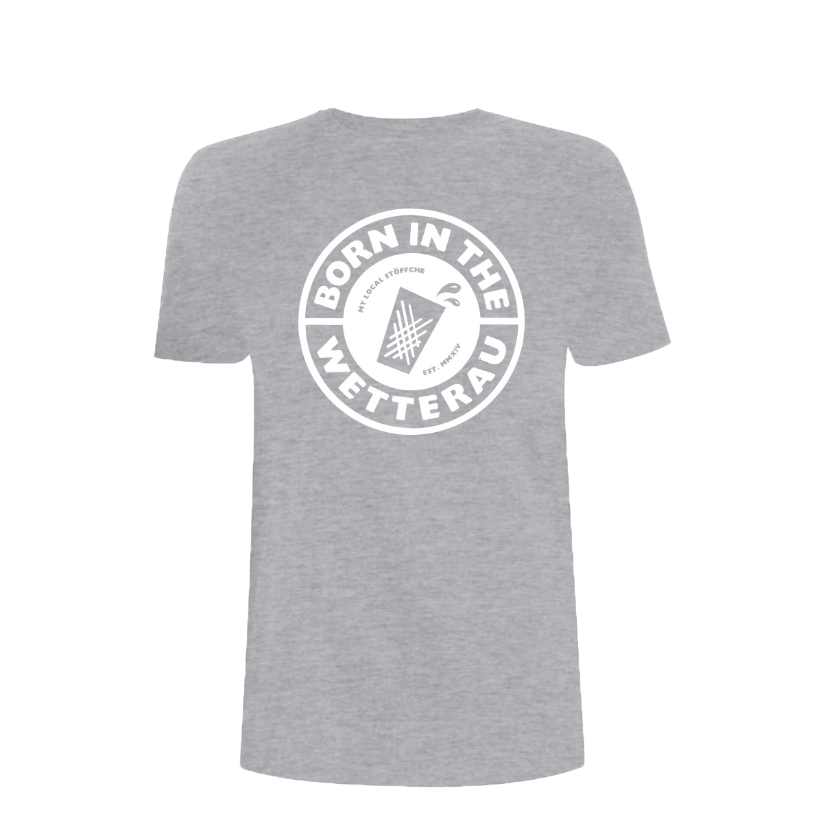 T-Shirt Unisex (grau / Druck weiß)