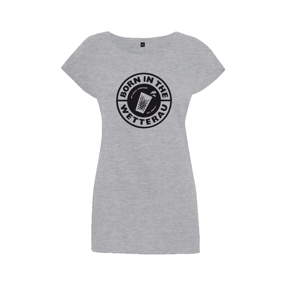 T-Shirt Frauen (grau / Druck schwarz)