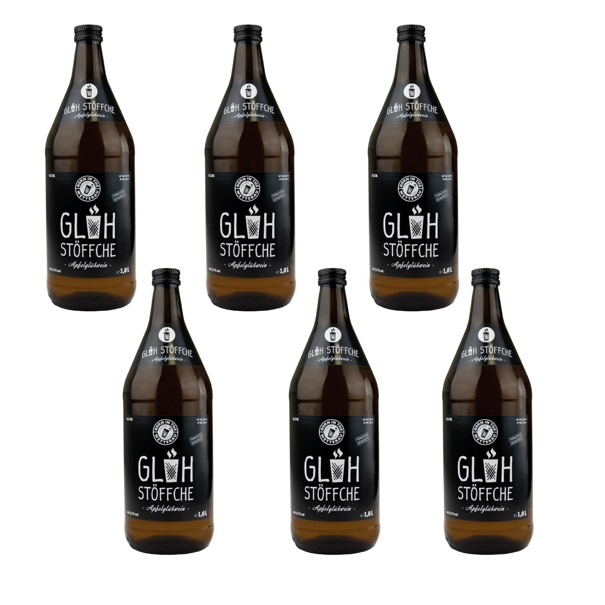 Glühstöffche 6x 1,0 L